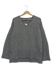 Vorschaubild 1 von Damen Pullover Grau Gr. 34/XS Strick V-Ausschnitt Casual