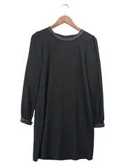 Vorschaubild 1 von Blusenkleid Damen 36/S Schwarz Elegant Nieten Langarm