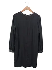 Vorschaubild 2 von Blusenkleid Damen 36/S Schwarz Elegant Nieten Langarm