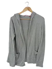 Vorschaubild 1 von Damen Strickjacke Grau 36/S Casual Viskose Kapuze