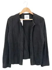 Vorschaubild 1 von edc Damen Strickjacke Gr. 38/M Schwarz Langarm Reißverschluss Strukturmuster