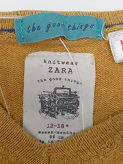 Vorschaubild 2 von Kinder Pullover Gr. 86 Gelb Basic Casual Strick V-Ausschnitt