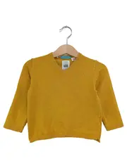 Vorschaubild 1 von Kinder Pullover Gr. 86 Gelb Basic Casual Strick V-Ausschnitt