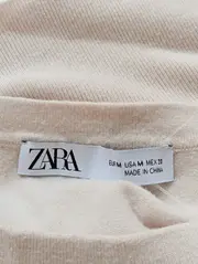 Vorschaubild 3 von Damen Pullover Gr. 38/M Beige Langarm Casual Rippstrick