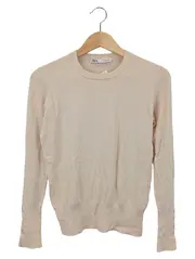 Vorschaubild 1 von Damen Pullover Gr. 38/M Beige Langarm Casual Rippstrick