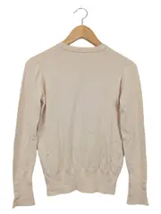 Vorschaubild 2 von Damen Pullover Gr. 38/M Beige Langarm Casual Rippstrick