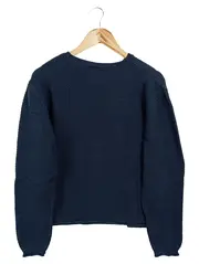 Vorschaubild 2 von Herren Pullover Gr. 50/L Blau Casual Basic Modern Baumwolle