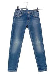 Vorschaubild 1 von Skinny Fit Jeans Kinder Blau Gr. 128 Lochmuster Freizeit