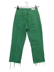 Vorschaubild 2 von Damen Jeans Straight Leg 36 Grün High Waist Cropped