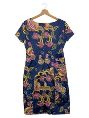 Vorschaubild 2 von Damen Freizeitkleid Gr. 38/M Blau Paisley Elegant Midikleid