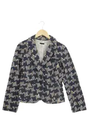 Vorschaubild 1 von Damen Blazer Gr. 36/S Blau Grafisch Baumwolle Preppy Vintage