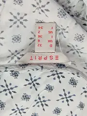 Vorschaubild 3 von Damen Bluse Gr. 32/XXS Weiß Casual Viskose Grafisches Muster 3/4-Arm