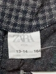 Vorschaubild 3 von Kinder Blusenkleid Gr. 164 Grau Strukturmuster Klassisch