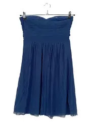 Vorschaubild 2 von Abendkleid Damen Gr. 38/M Blau Elegant Pailletten Trägerlos