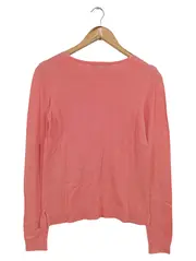 Vorschaubild 2 von Damen Pullover Rosa Baumwolle V-Ausschnitt Einheitsgröße Casual