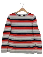 Vorschaubild 1 von Damen Sweatshirt Gestreift Mehrfarbig Gr. 36/S Baumwolle Casual