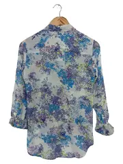 Vorschaubild 2 von Bluse Damen 32/XXS Mehrfarbig Blumenmuster Casual Langarm Chiffon