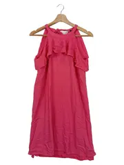 Vorschaubild 1 von Freizeitkleid Damen 36/S Rosa Rüschen Elegant Bohemian