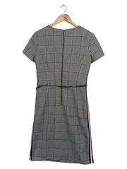 Vorschaubild 2 von Damen Etuikleid Gr. 36/S Grau Kariert Business Elegant Midikleid