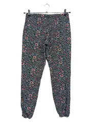 Vorschaubild 2 von Stoffhose Damen Gr. 40/42 Mehrfarbig Floral Raffungen Viskose