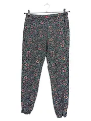 Vorschaubild 1 von Stoffhose Damen Gr. 40/42 Mehrfarbig Floral Raffungen Viskose