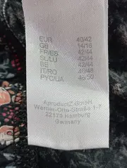 Vorschaubild 4 von Stoffhose Damen Gr. 40/42 Mehrfarbig Floral Raffungen Viskose