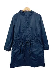 Vorschaubild 1 von Damen Regenjacke Blau Gr. 38/M Klassisch Outdoor mit Kapuze