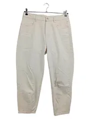 Vorschaubild 1 von Damen Jeans Regular Fit Beige Gr. L Mom Fit