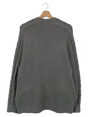 Vorschaubild 2 von Damen Strickjacke Cardigan Zopfstrick Grau Gr. 34/XS