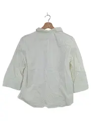 Vorschaubild 2 von Damen Bluse Weiß Gr. 42/XL Klassisch Feminin 3/4-Arm