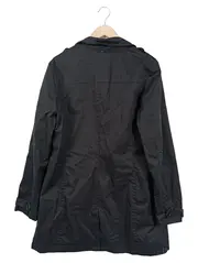 Vorschaubild 2 von Leichter Damen Mantel Gr. 42/L Schwarz Klassisch Baumwolle Elegant