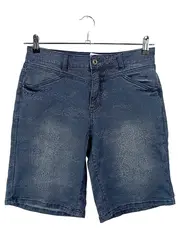 Vorschaubild 1 von Damen Jeans Shorts Blau Tierdruck Gr. S/W28 L20 Knopf