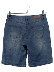 Vorschaubild 2 von Damen Jeans Shorts Blau Tierdruck Gr. S/W28 L20 Knopf