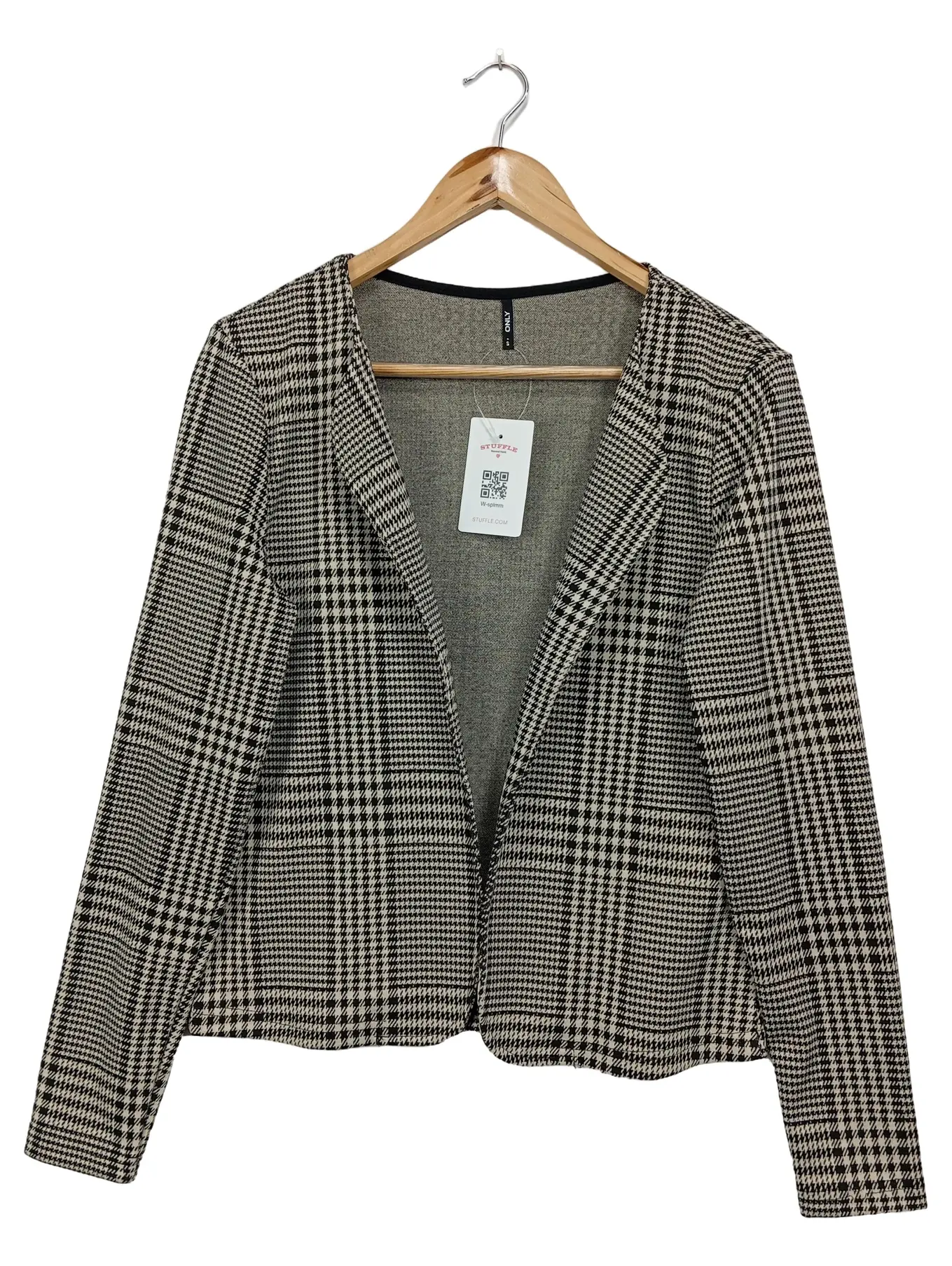 ONLY Damen Blazer Gr. 36/S Schwarz Kariert Klassisch Elegant Modern