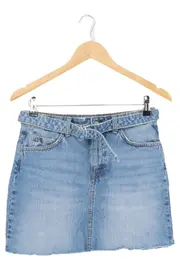 Vorschaubild 1 von Damen Jeansrock Minirock Blau Gr. 38/M Casual Streetwear Baumwolle