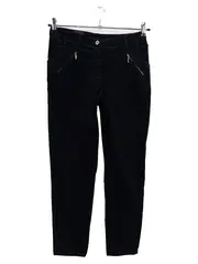 Vorschaubild 1 von Cordhose Damen Gr. 36 Schwarz Elegant Casual Baumwolle Stretch