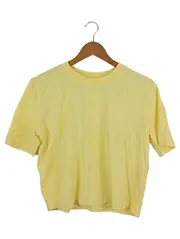 Vorschaubild 1 von Damen T-Shirt Gelb Gr. 36/S Basic Casual Kurzarm Baumwolle