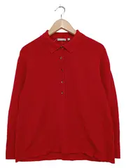 Vorschaubild 1 von Damen Pullover Gr. 44/L Rot Modal Rippstrick Elegant