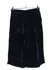 Vorschaubild 1 von Damen Stoffhose Gr. 34 XS Schwarz Elegant Samt Optik