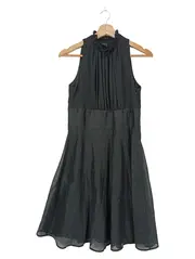 Vorschaubild 1 von Cocktailkleid Damen Gr. 36/S Schwarz Elegant Ärmellos Midikleid