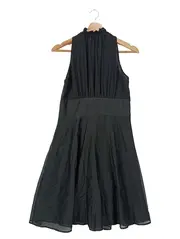 Vorschaubild 2 von Cocktailkleid Damen Gr. 36/S Schwarz Elegant Ärmellos Midikleid