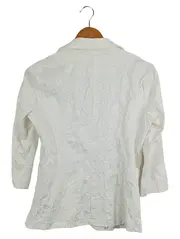 Vorschaubild 2 von Damen Blazer 40/L Weiß Elegant Klassisch Strukturmuster