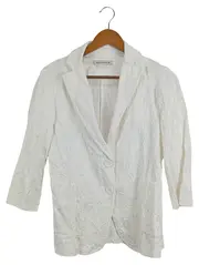 Vorschaubild 1 von Damen Blazer 40/L Weiß Elegant Klassisch Strukturmuster