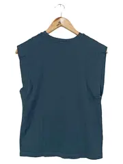 Vorschaubild 2 von Damen T-Shirt Gr. 36/S Blau Basic Casual Rippstrick