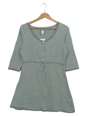 Vorschaubild 1 von Damen Freizeitkleid Gr. 36/S Grün Gestreift Baumwolle Klassisch