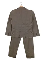 Vorschaubild 2 von TAIFUN Damen Hosenanzug Gr. 36/S Business Klassisch Braun Baumwolle