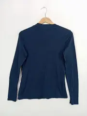 Vorschaubild 2 von Langarmshirt Damen 38/M Blau Basic Casual Baumwolle