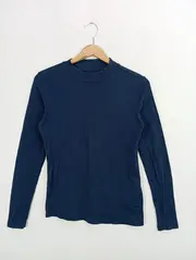 Vorschaubild 1 von Langarmshirt Damen 38/M Blau Basic Casual Baumwolle