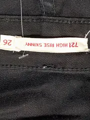 Vorschaubild 3 von LEVIS 721 High Rise Skinny Jeans Damen W26/L32 Schwarz Casual