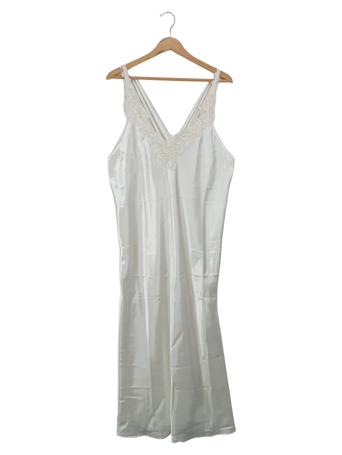 C&A LINGERIE Nachthemd XL 48/50 Weiß Bodenlang Elegant